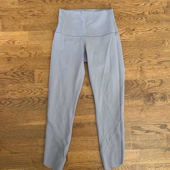 lululemon legging violet verbena mesh 4 scallop crop wunder under tight pant - Picture 1 of 3